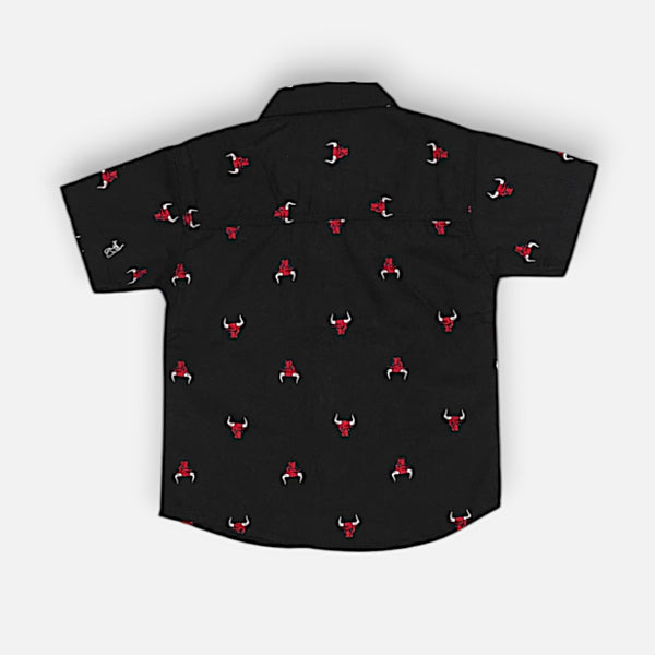 Black Half-Sleeves Casual Shirt